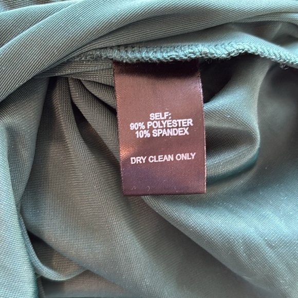 Lulu's Amour Teal Green Velvet High-Low Wrap Dress Size Large - Picture 10 of 11